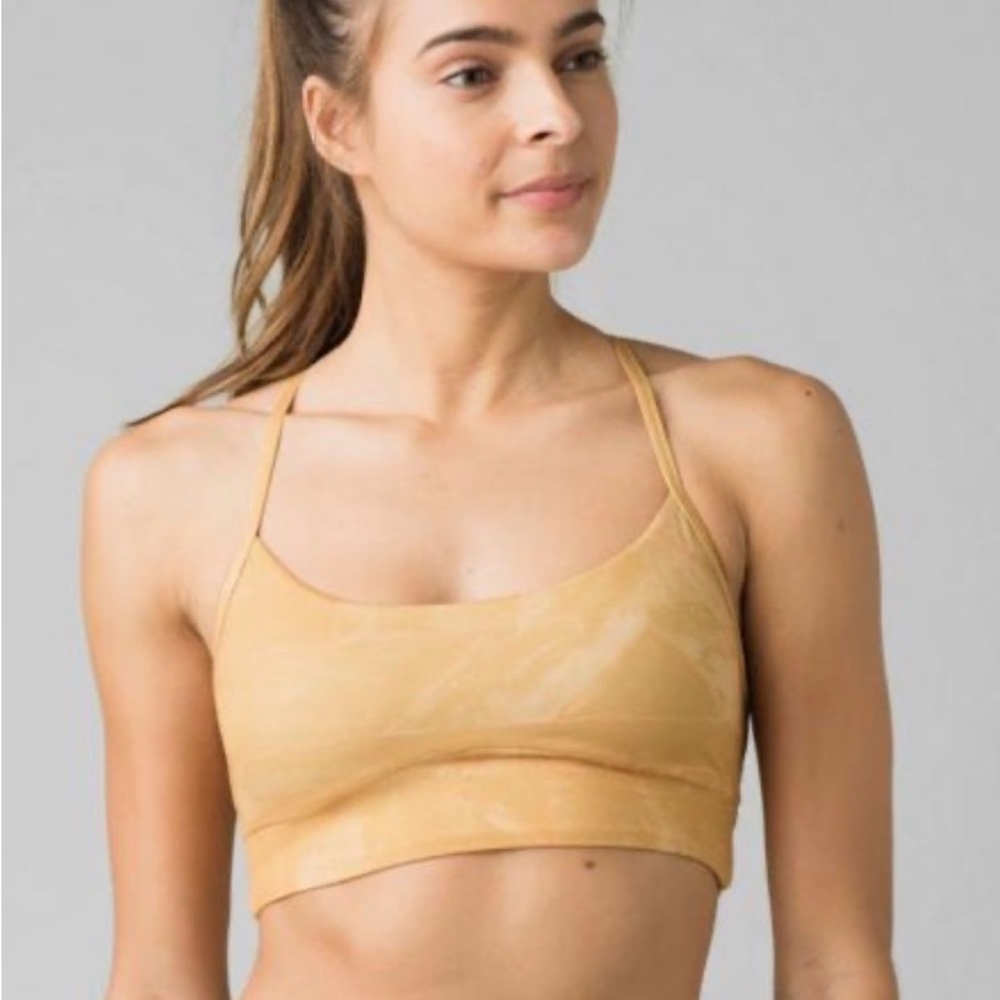 prAna Wander Often Sports Bra XS Crossback Strap Stretch Pullover Wireless